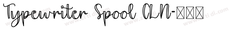 Typewriter Spool CLN字体转换